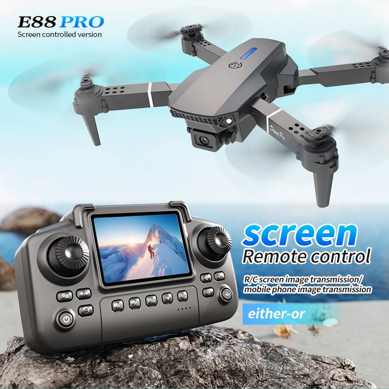 Drone Camera Mount - Drone professionale E88 PRO con schermo
