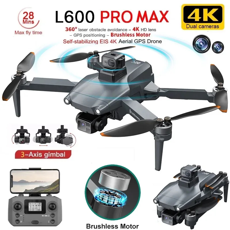 Drone Camera 4K - L600 PRO MAX GPS Drone Professionale