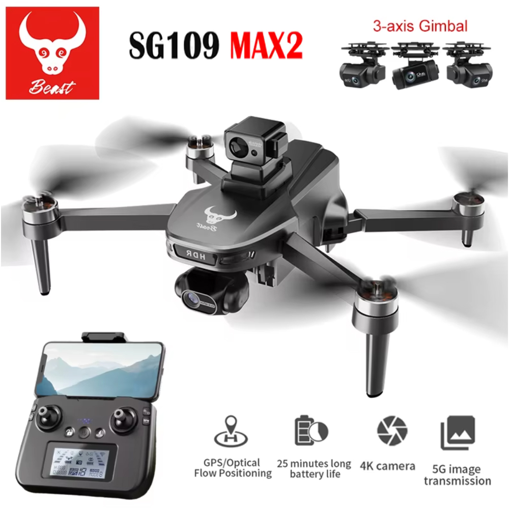 Drone Camera With Gimbal - SG109 MAX2 Drone professionale con fotocamera