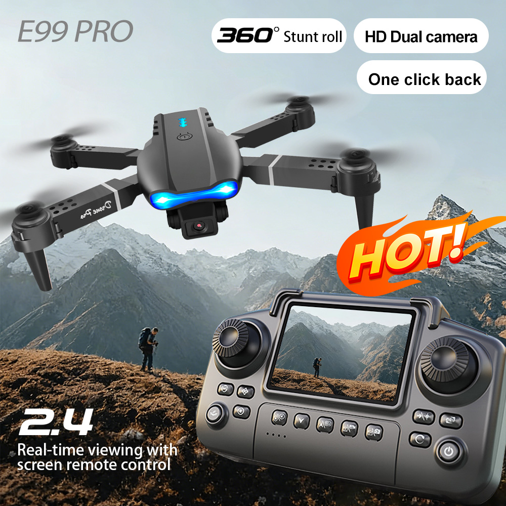 Drone Camera Wide Angle - Drone Aereo con Doppia Lente, Commutazione,